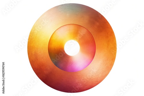 Rose Gold Circle Gradient Aerial Photography Background, Abstract Design, Luxury, Elegant, White