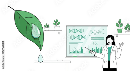 Illustration showcasing the importance of water and environmental science research for sustainable