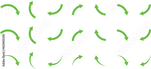 Vector Collection of Arrows – arrow, icon, up, down, right, curved and round Arrow Symbols for Interface and Process Concepts.