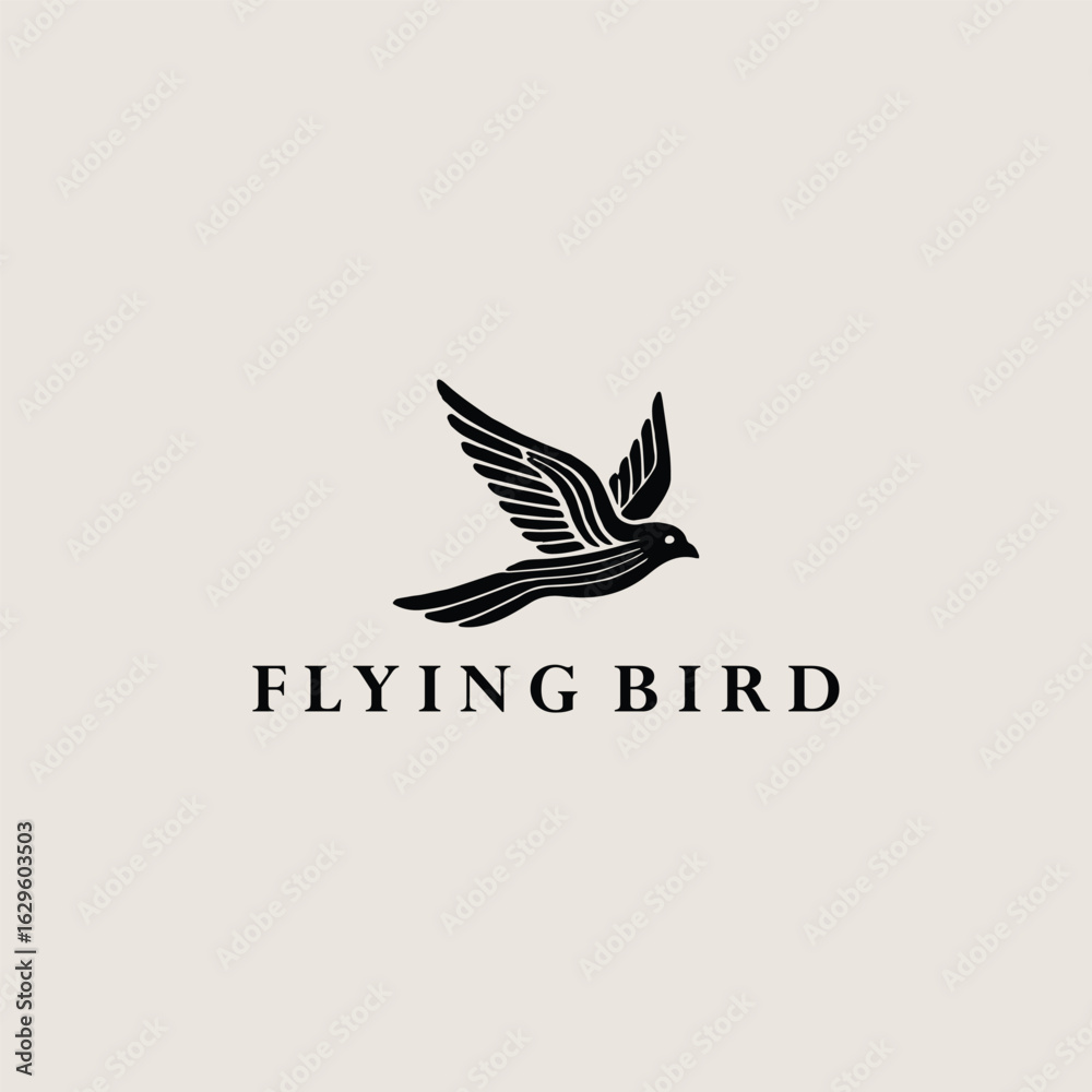 Fototapeta premium Flying bird logo vector icon illustration
