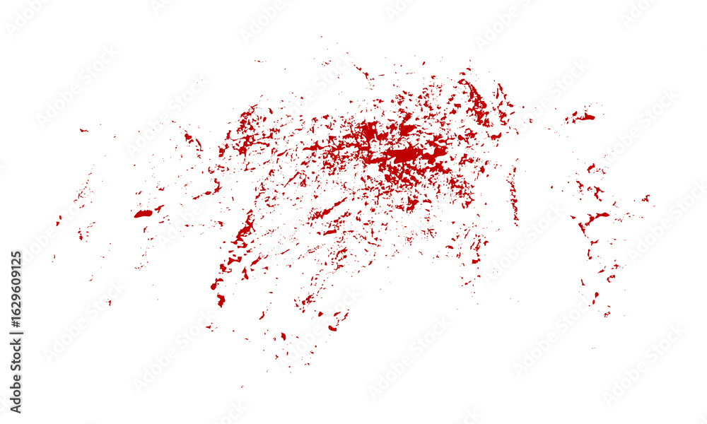Fototapeta premium Red Grunge Splatter Texture on White Background.
