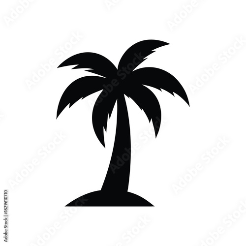 Dreaming of paradise with this sleek palm tree silhouette – Evokes tropical vibes, summer getaways, and island escapes for your designs and creative projects