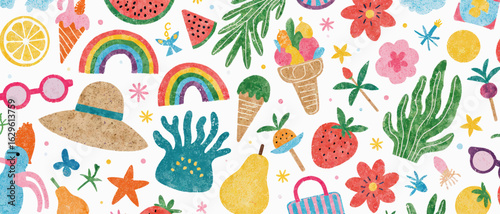 easter seamless pattern with eggs