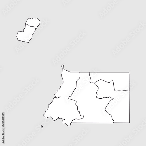 Equatorial Guinea Dotted Map - An Abstract Geometric Halftone Vector Illustration.

