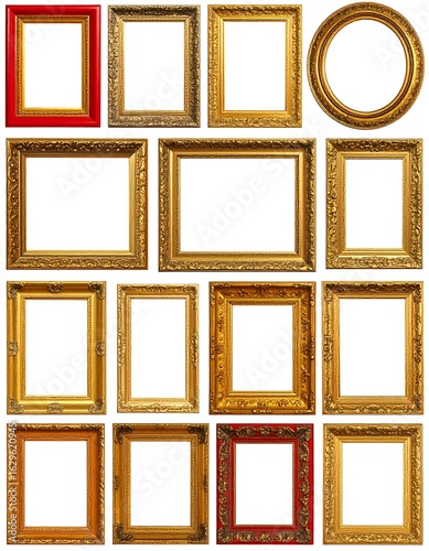 Variety of ornate picture frames