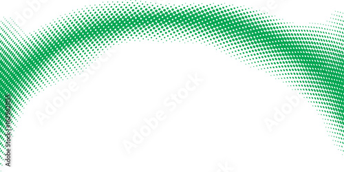 Green halftone pattern with futuristic glitch effect and textured mapping.
