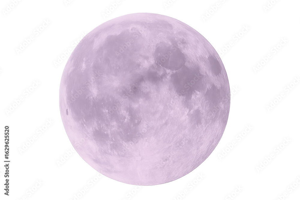 Obraz premium Full moon glowing pink against transparent backdrop, radiating mystical ethereal light