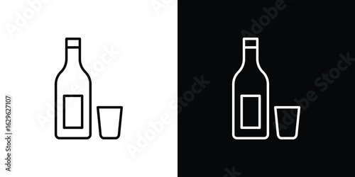 Vodka icon. editable stroke web icons