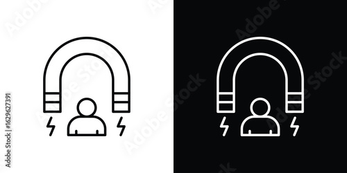 User engagement icon. editable stroke web icons