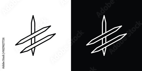 Toothpick icon. editable stroke web icons