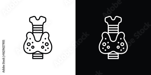 Thyroid icon. editable stroke web icons