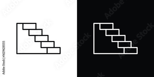 Stairs icon. editable stroke web icons
