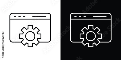 Software icon. editable stroke web icons