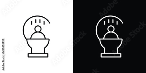 Solarium icon. editable stroke web icons