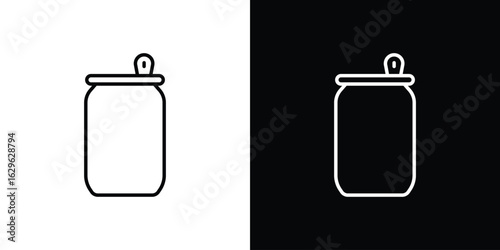 Soda can icon. editable stroke web icons