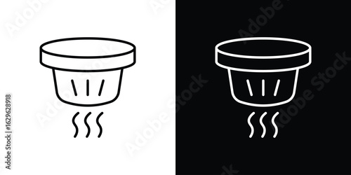 Smoke detector icon. editable stroke web icons