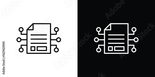 Smart contract icon. editable stroke web icons
