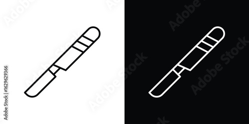 Scalpel icon. editable stroke web icons