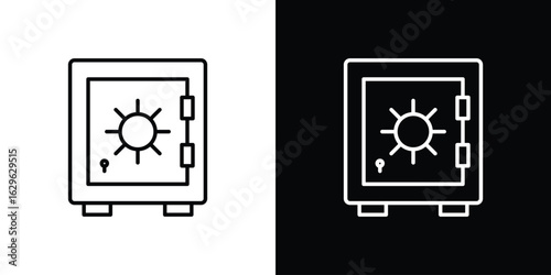 Safe icon. editable stroke web icons