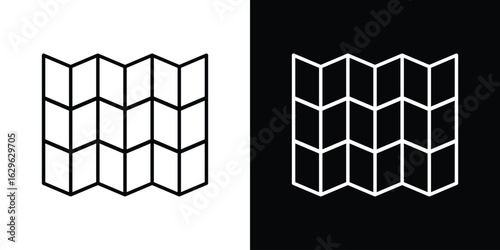 Roof tile icon. editable stroke web icons