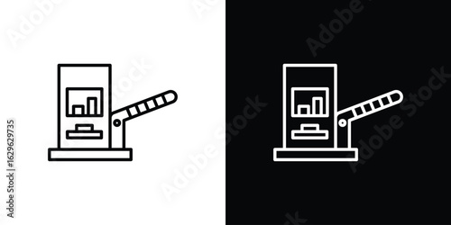 Road toll icon. editable stroke web icons