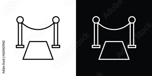 Red carpet icon. editable stroke web icons