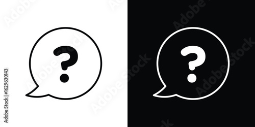 Question icon. editable stroke web icons
