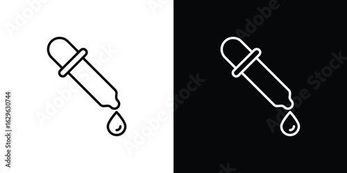Pipette icon. editable stroke web icons