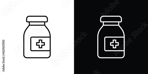 Medicine bottle icon. editable stroke web icons