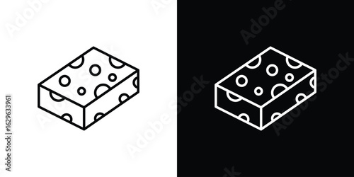 Halva icon. editable stroke web icons