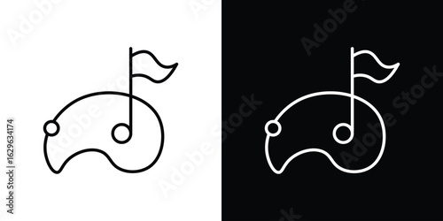 Golf yard icon. editable stroke web icons