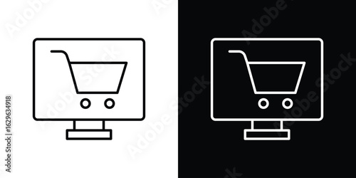 E commerce platform icon. editable stroke web icons