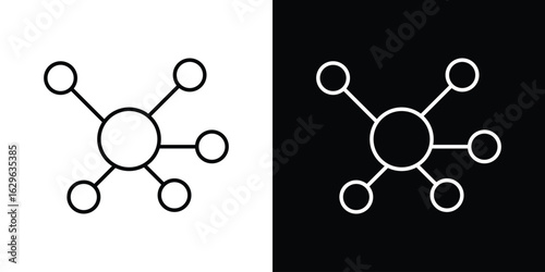 Decentralized icon. editable stroke web icons