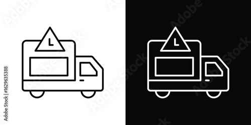 Delivery delay icon. editable stroke web icons