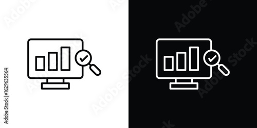 Data Analysing icon. editable stroke web icons