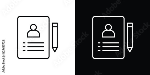 Curriculum icon. editable stroke web icons