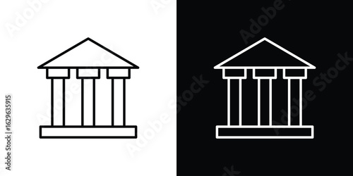 Courthouse icon. editable stroke web icons