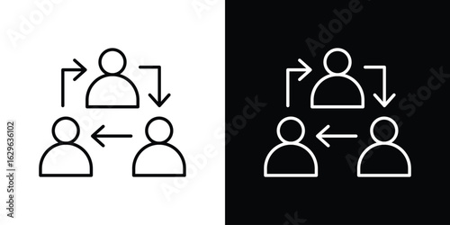 Coordinate icon. editable stroke web icons
