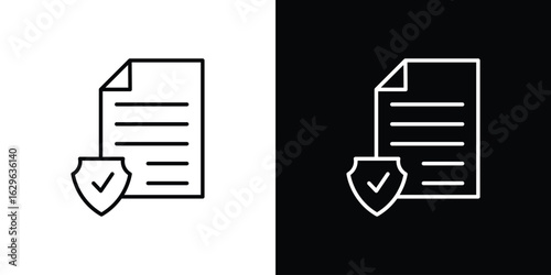 Contract coverage icon. editable stroke web icons