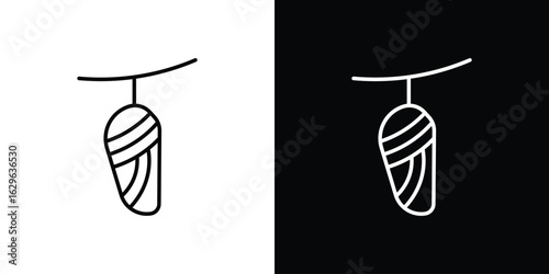 Cocoon icon. editable stroke web icons