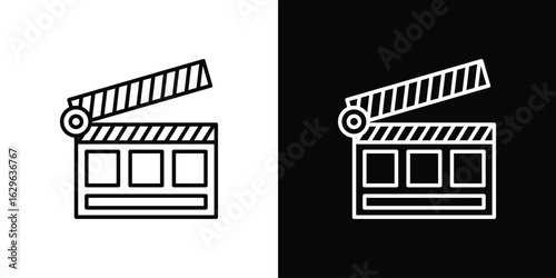 Cinema flapper icon. editable stroke web icons