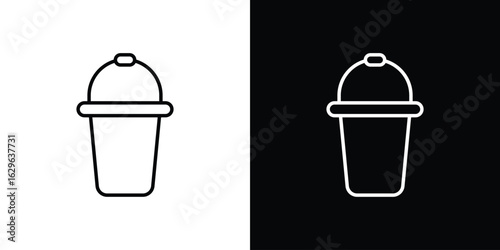 Bucket icon. editable stroke web icons