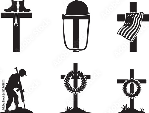 Honor fallen heroes with solemn tribute symbols for remembrance