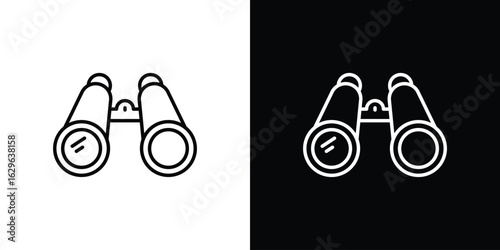 Binoculars icon. editable stroke web icons