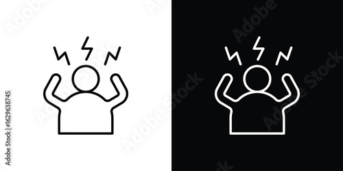 Anxiety icon. editable stroke web icons