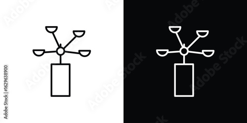Anemometer icon. editable stroke web icons