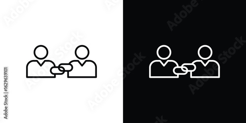 Affiliate link icon. editable stroke web icons
