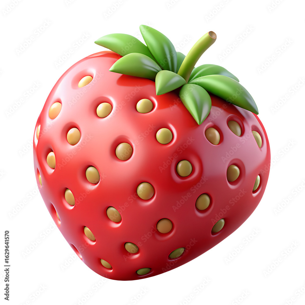 Fototapeta premium strawberry 3d plastic 