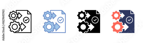 Versioning icon sheet multiple style collection