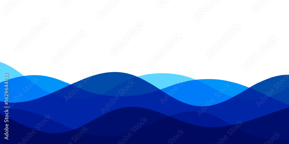 Naklejka premium Abstract modern blue wave gradient banner background for business presentation design
